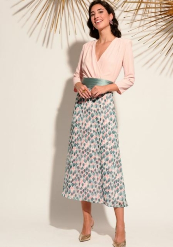 Vestido Falda Estampada